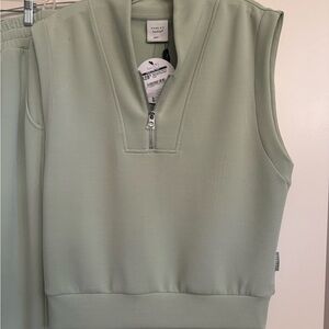 Varley Snow Sage Green Loretta Hall Sleeveless Top